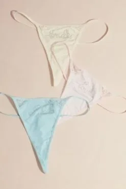 Bridal Printed Cotton Thong Set