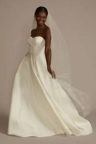 Pearl And Flower Embellished Chapel Veil