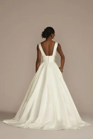 Cummerbund Satin Ball Gown Wedding Dress - Image 2