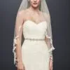 Corded Lace Edge Fingertip Veil