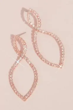 Infinity Loop Pave Rhinestone Earrings