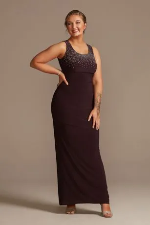 Jersey Tank Dress With Sparkle Embellished Jacket - Image 3