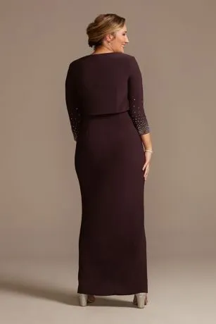 Jersey Tank Dress With Sparkle Embellished Jacket - Image 2