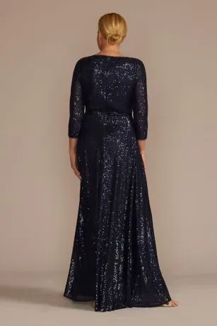 Allover Sequin A-Line Gown - Image 2