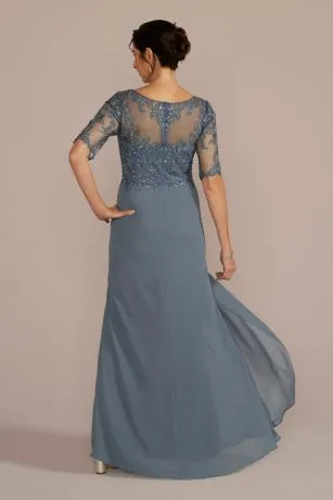 Chiffon And Lace Empire Waist Gown - Image 2