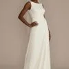 Allover Sequin A-Line Scoop Back Wedding Dress