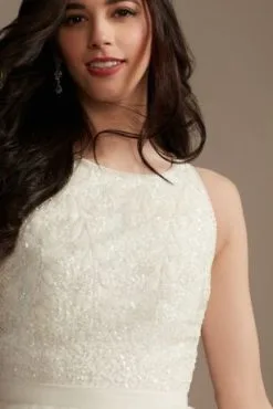 Beaded Tank Wedding Separates Top