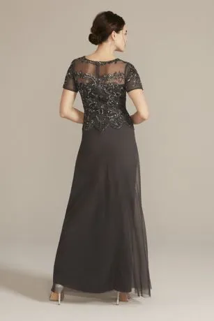 Beaded Chiffon Floor Length Sheath Gown - Image 2